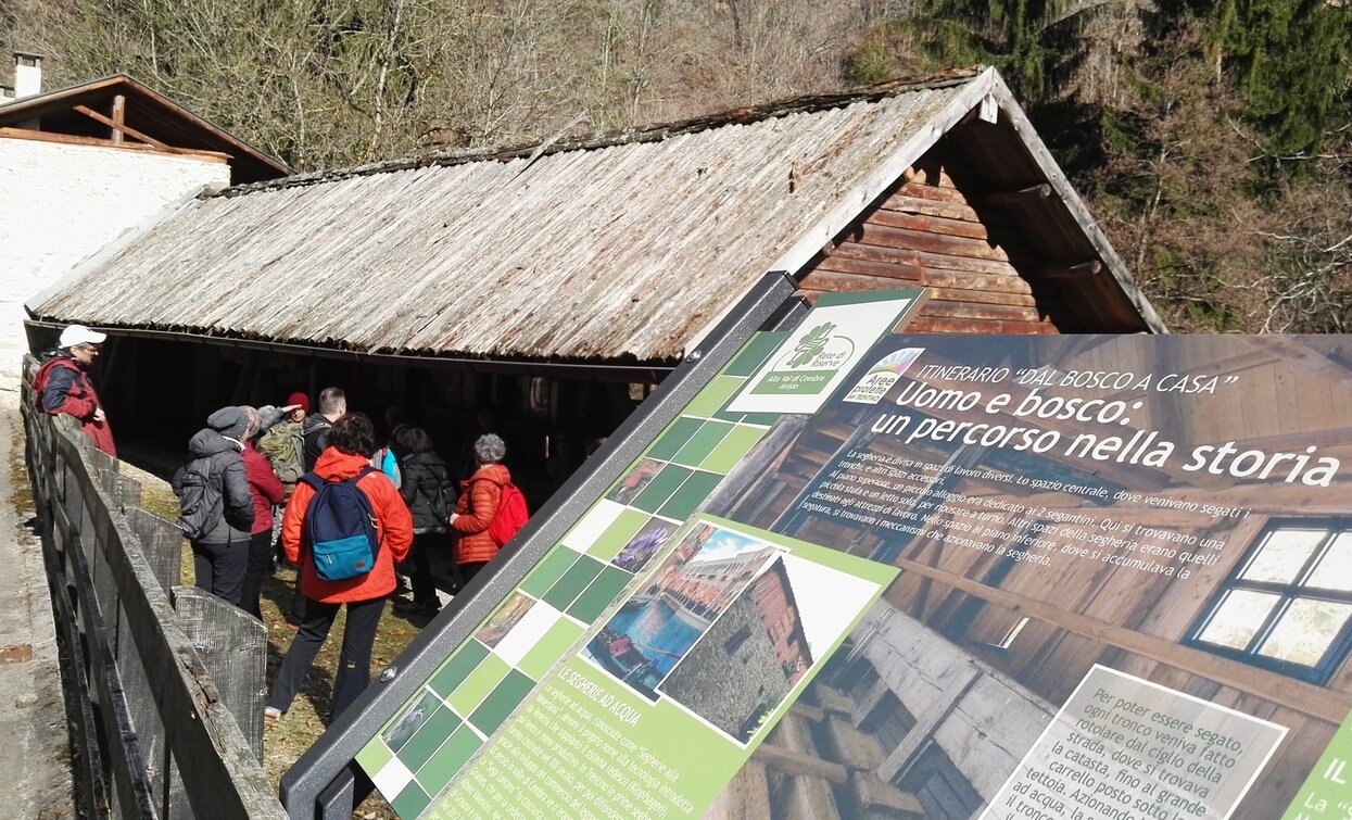 Die venezianische Sägemühle wurde durch Wasserkraft betrieben | © Sara Zucal, Rete di Riserve Val di Cembra Avisio Die venezianische Sägemühle wurde durch Wasserkraft betrieben | © Sara Zucal, Rete di Riserve Val di Cembra Avisio