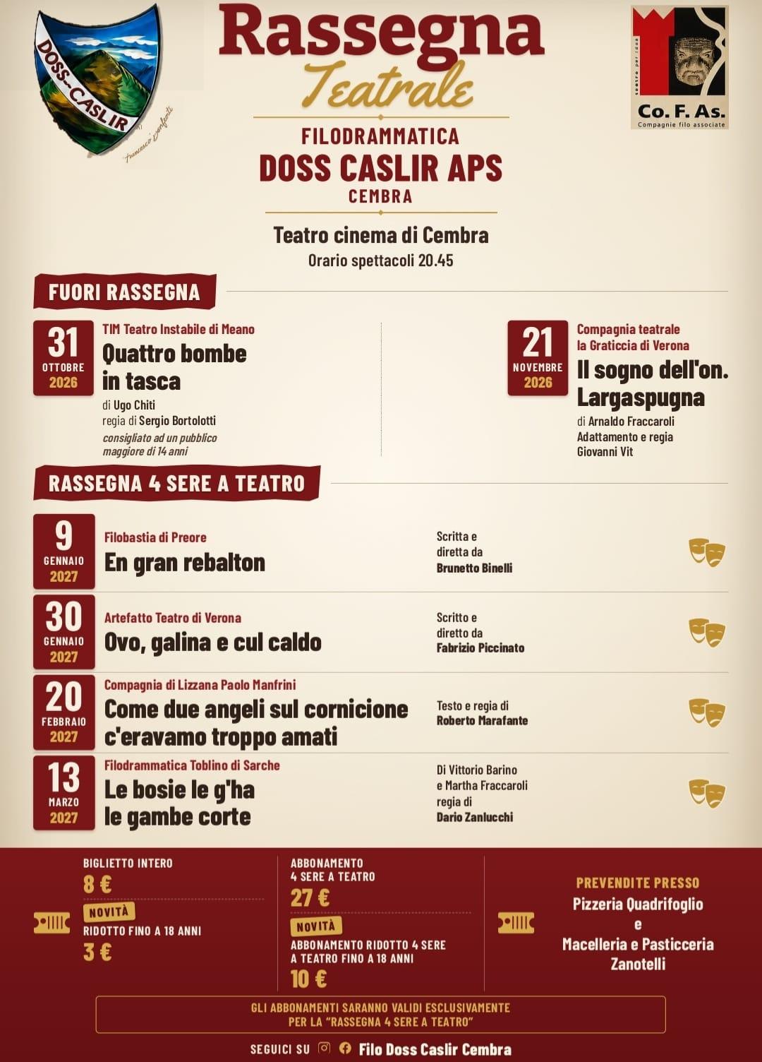 Teatro Cembra - Il sogno dell'onorevole Largaspugna
