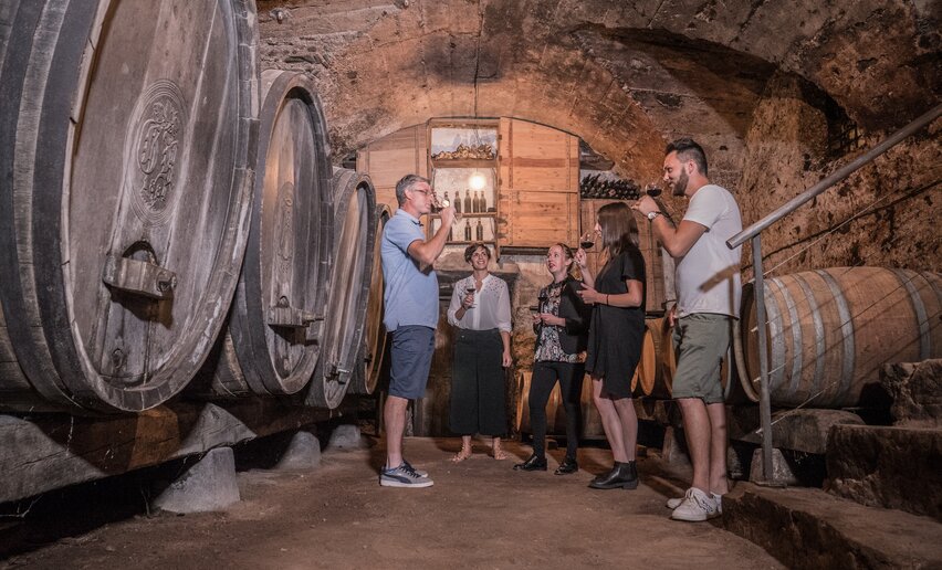Degistazione e visita guidata tra le botti della cantina | © APT Fiemme e Cembra