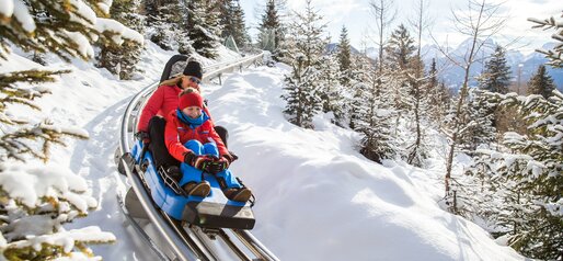 Alpine Coaster Gardoné in inverno. | © APT Fiemme e Cembra - Alice Russolo