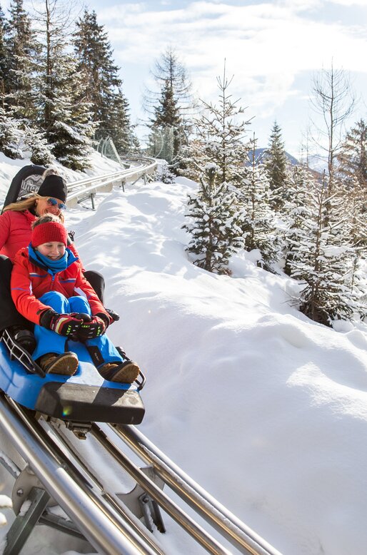 Alpine Coaster Gardoné in inverno. | © APT Fiemme e Cembra - Alice Russolo